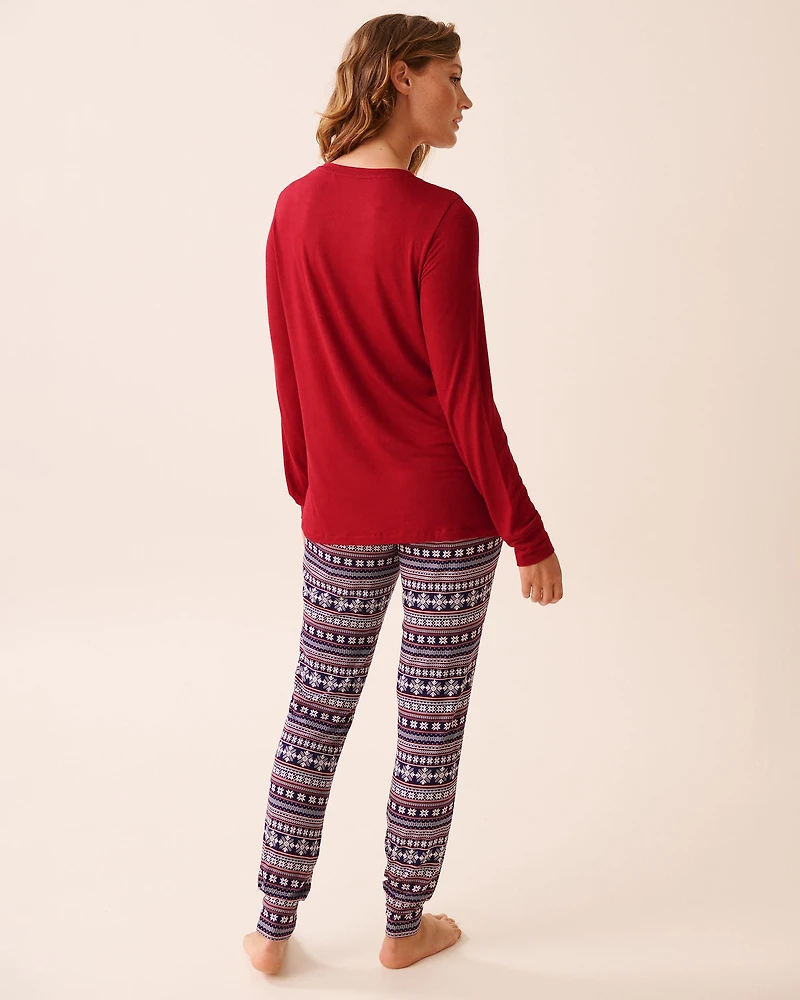 Polar Bear Print Long Sleeve PJ Set