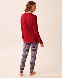 Polar Bear Print Long Sleeve PJ Set