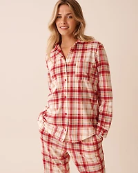 Farm Friends Print Soft Velour Button-down Shirt