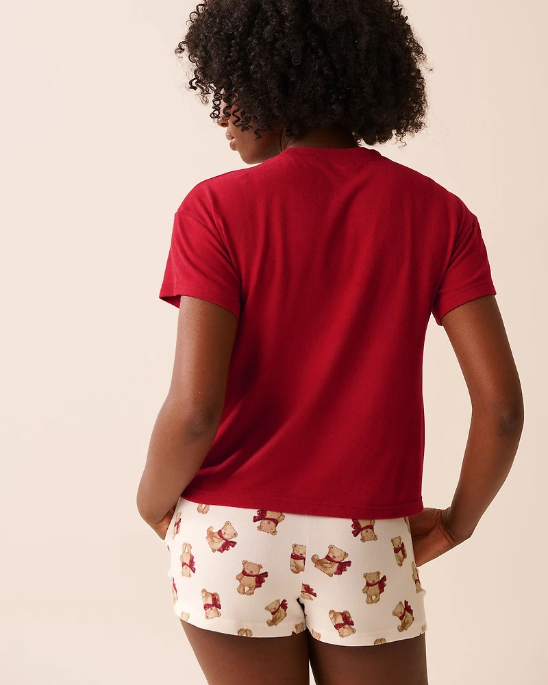 T-shirt en fibres recyclées imprimé ourson