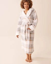 Sherpa Plaid Robe