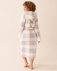 Sherpa Plaid Robe