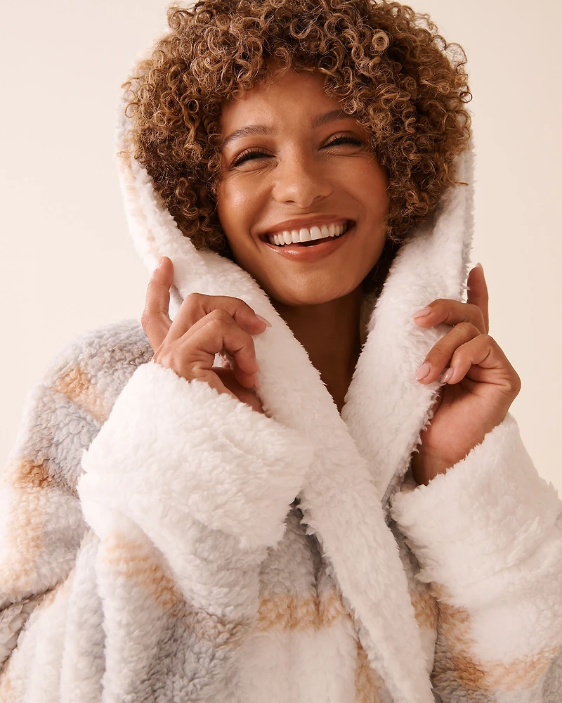 Sherpa Plaid Robe