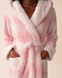 Robe de chambre en sherpa à carreaux