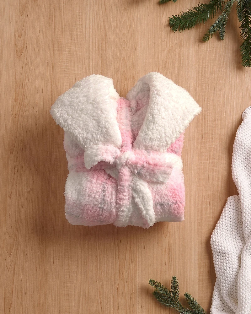 Robe de chambre en sherpa à carreaux