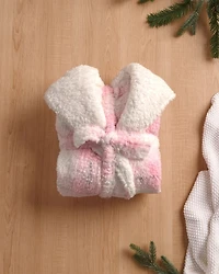 Robe de chambre en sherpa à carreaux