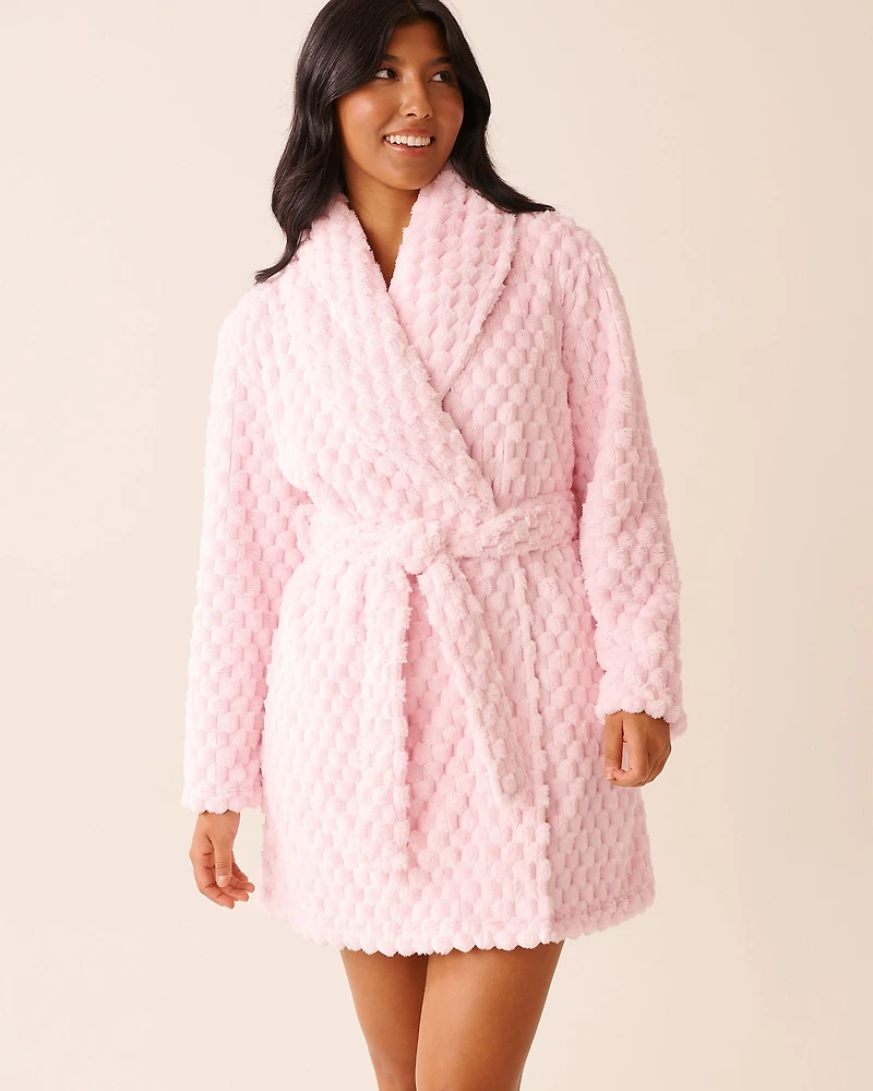 Soft Plush Quilted Effect Robe