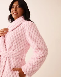 Soft Plush Quilted Effect Robe