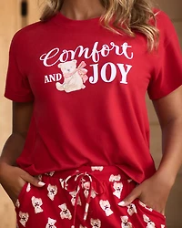 T-shirt en fibres recyclées imprimé ourson