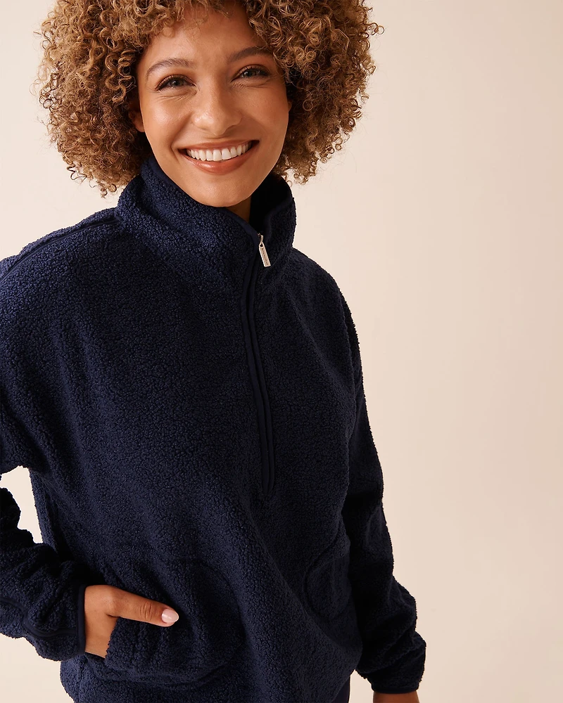Teddy Fleece Half-zip Sweatshirt