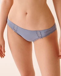 Cotton and Lace Detail Bikini Panty