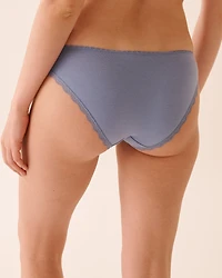 Cotton and Lace Detail Bikini Panty