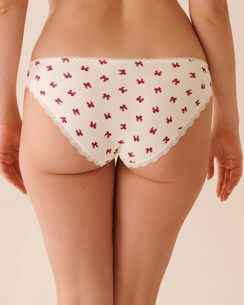 Culotte bikini coton et détails de dentelle