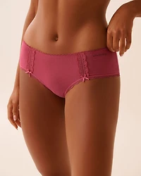 Cotton and Lace Detail Hiphugger Panty