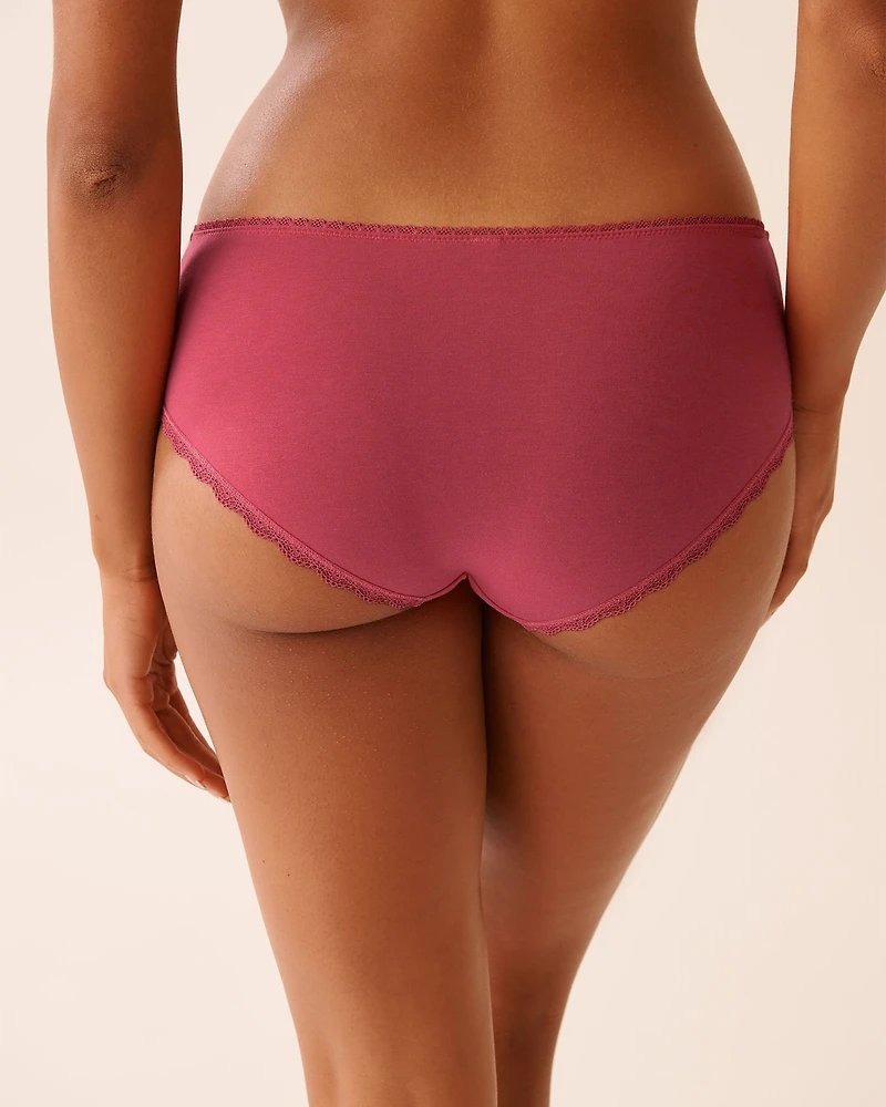 Cotton and Lace Detail Hiphugger Panty