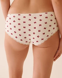 Culotte aux hanches coton et détails de dentelle