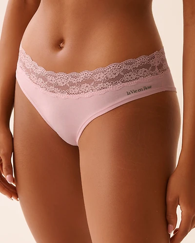 Cotton and Lace Band Cheeky Panty