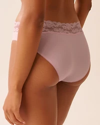 Cotton and Lace Band Bikini Panty