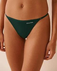 Culotte string ajustable en microfibre