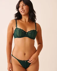 Adjustable Mesh and Lace String Panty