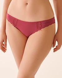 Cotton and Lace Detail Bikini Panty