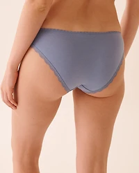 Cotton and Lace Detail Bikini Panty