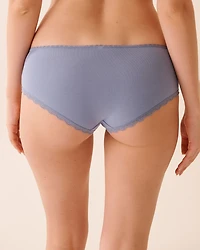 Cotton and Lace Detail Hiphugger Panty