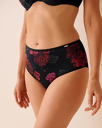 Culotte bikini taille haute microfibre dos lisse