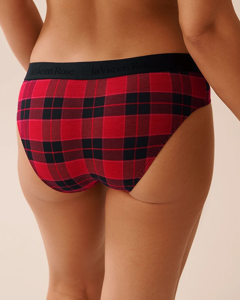 Culotte bikini coton et bande élastique logo