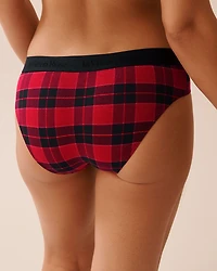 Culotte bikini coton et bande élastique logo