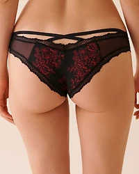 Mesh and Lace Trim Cheeky Panty