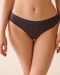 Culotte bikini pointelle en tissu sans coutures