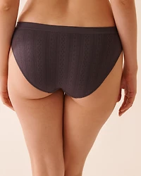 Culotte bikini pointelle en tissu sans coutures