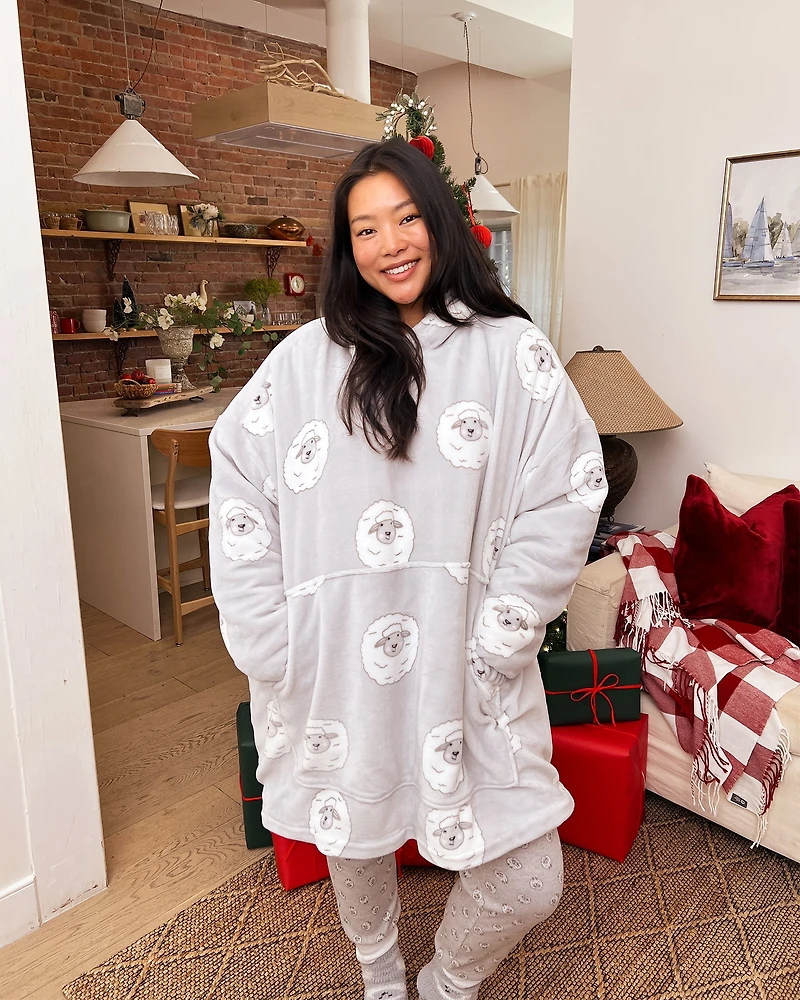 Sheep Soft Plush Oversized Hoodie