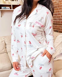 Chemisier manches longues ultra doux imprimé après-ski