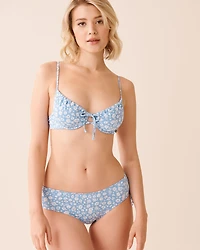 SERENE BLUE Plunge Bikini Top