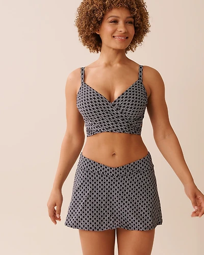 TEAL BLUE D Cup Draped Bikini Top