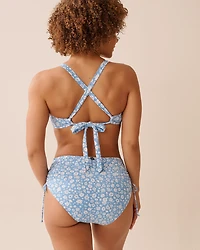 SERENE BLUE D Cup Plunge Bikini Top