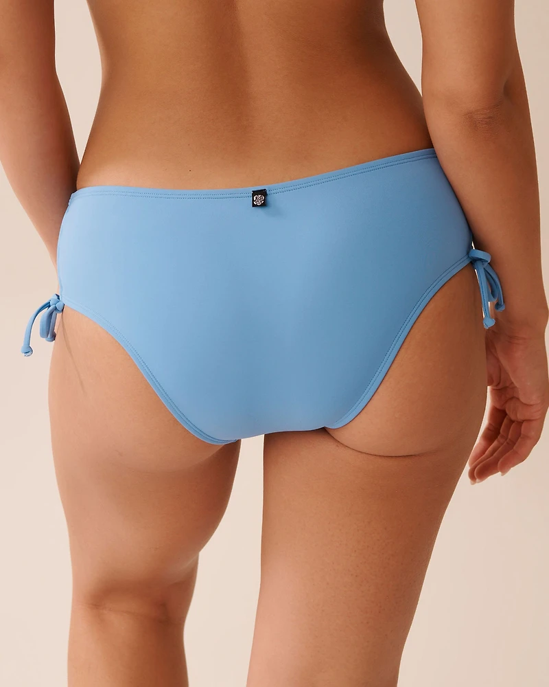 SERENE BLUE Side Tie Brazilian Bikini Bottom