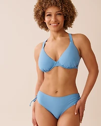 SERENE BLUE Side Tie Brazilian Bikini Bottom