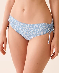SERENE BLUE Side Tie Brazilian Bikini Bottom