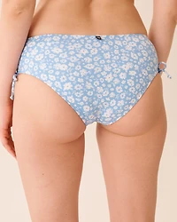 SERENE BLUE Side Tie Brazilian Bikini Bottom