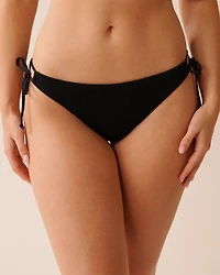 SMOCKED Side Tie Brazilian Bikini Bottom