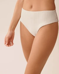 Bas de bikini cheeky taille mi-haute SMOCKED