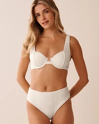 Bas de bikini cheeky taille mi-haute SMOCKED