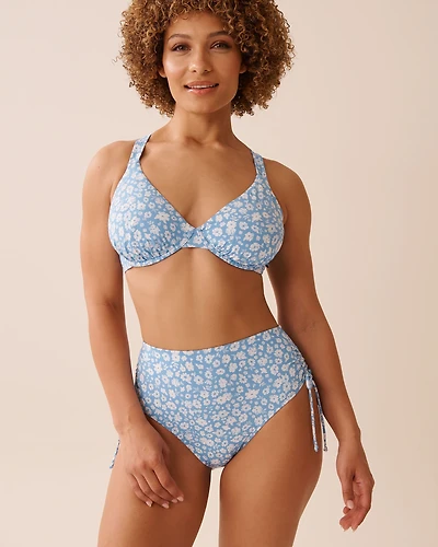 SERENE BLUE D Cup Plunge Bikini Top