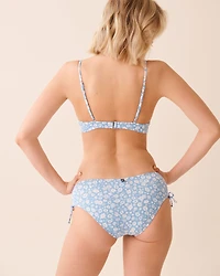 SERENE BLUE Plunge Bikini Top