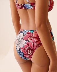 SMOCKED Mid-rise Cheeky Bikini Bottom