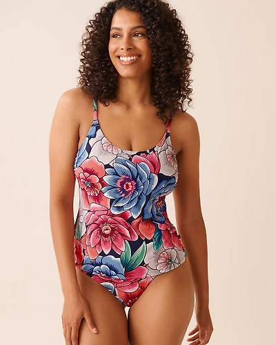 Haut tankini encolure ronde FLORAL POP