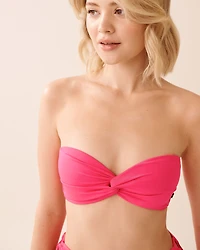 PINK PUNCH Twisted Bandeau Bikini Top